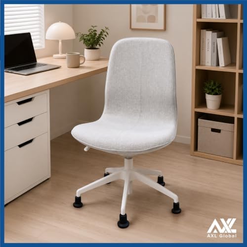 AXL 10mm Stem Bell Glides Compatible with IKEA Office Chairs - 61mm High Profile, High-Strength Nylon Stationary Feet, Replace Caster Wheels with Fixed Base (5-Pack)