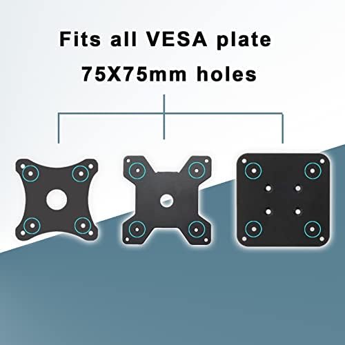 Universal Monitor VESA Mount Adapter for Non-VESA 13 - 27 inch Computer Monitors Tablets iPad VESA Mounting Arm Stand Bracket Kit 75X75mm…