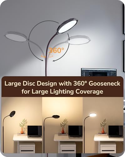 EDISHINE Modern LED Floor Lamp 1300LM Floor Lamps for Living Room Brown