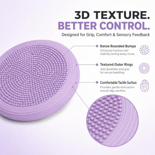 Hanstuten Wobble Seat Cushion Balance Disc - Rubber Wiggle Seat for Active Sitting, Office Desk Chair, and Core Strength Training