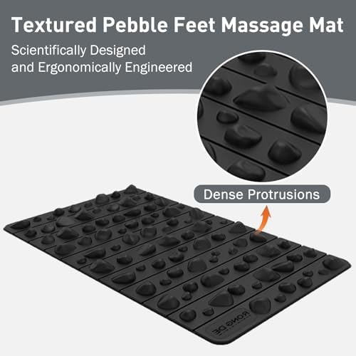 Portable Feet Acupressure Mat, Foldable Foot Massager Mat, Pressure Point Massage Pad, Anti Fatigue Office Standing Desk Pad, Stand Up Pad, Relieve Foot Pain