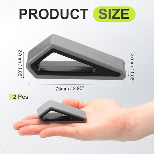 PATIKIL Laptop Wedge, 2-Pack Portable Laptop Stand Computer Notebook Holder Keyboard Stand Lifter Risers Plastic Anti-Slip Ventilated Elevated Feet for Desktop Keyboard Tablet, Gray