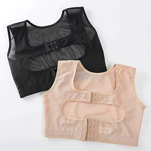 Surakey Women Chest Brace Up Posture Corrector Shapewear Tops Back Brace Support Bra Chest Hunchback Body Shaper Corset (SkinColor L)