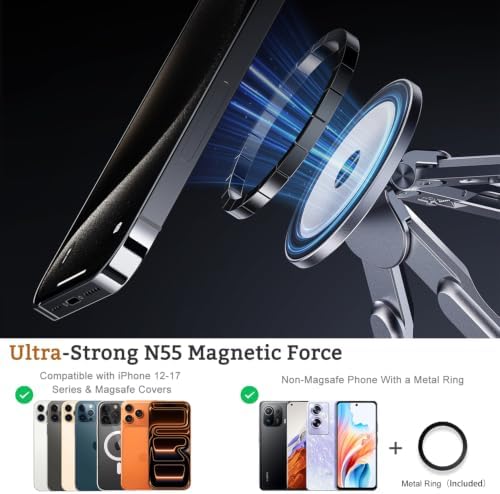 4-in-1 Foldable Laptop Stand, Magnetic Phone Tablet Holder