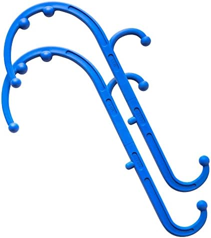 LiBa Back and Neck Massager 2-Pack Trigger Point Hook Therapy Blue