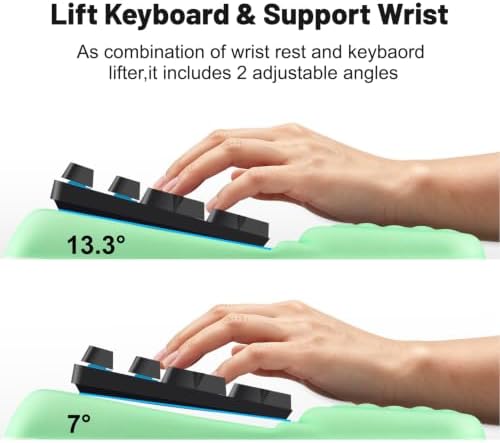 Keyboard Stand with Wrist Rest，Ergonomic Keyboard Riser Holder Lifter Tray