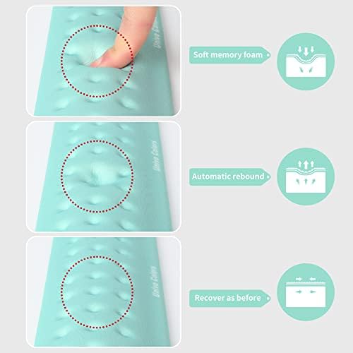 UnivoColors Turquoise Green Superfine Memory Foam Keyboard Wrist Rest Soft Gel Ergonomic Wrist Support Pad for Computer, Laptop, Office, Gaming, Typing