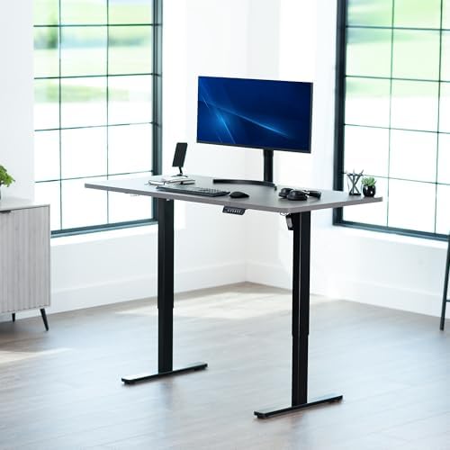 VIVO Dark Gray 60 x 24 in Standing Desk, DESK-KIT-1B6G