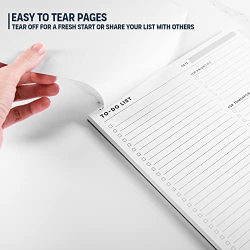 To Do List Notepad: With Multiple Functional Sections - Large Size 8.5x11" 52 Sheets - Tear Off Daily Planner Notebook - Task CheckList Organizer Agenda Pad for Work - Note, Plans, Goals, Grocery, and