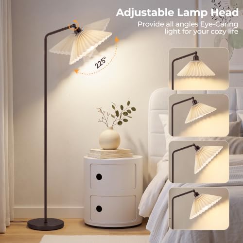 Floor Lamps for Living Room & Bedroom, 63" Modern Tall Standing Lamp, 3CCT