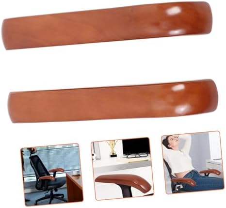 ARTIBETTER 6 Pairs Wooden Office Chair Armrest Pads Replacement Parts for Armchairs Comfortable Desk Chair Arm Pads