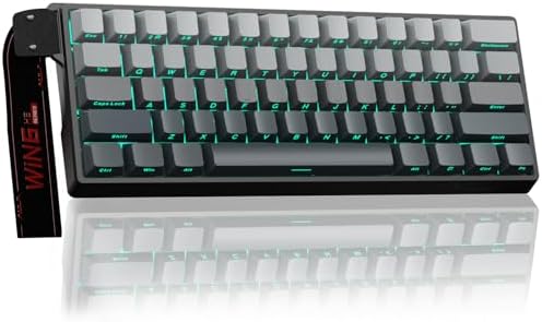 Aula WIN60 HE - 60% Mechanical Gaming Keyboard Wired, Hall Effect Magnetic Switch Hot Swappable,8000 Hz Polling Rate, RGB Keyboard 60 Percent Compact Design for PC (Gradient Gray)