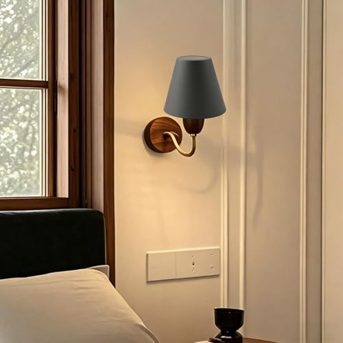 MY MIRONEY 2PCS Grey Barrel Metal Lampshade, 4.13" Height