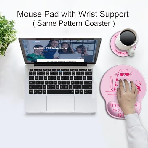 Ergonomic Mouse Pad with Wrist Rest Support,Gel Mouse Pads for Desk