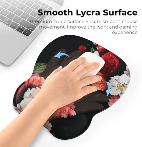 EooCoo Ergonomic Mouse Pad with Wrist Rest, Memory Foam Support Mousepad