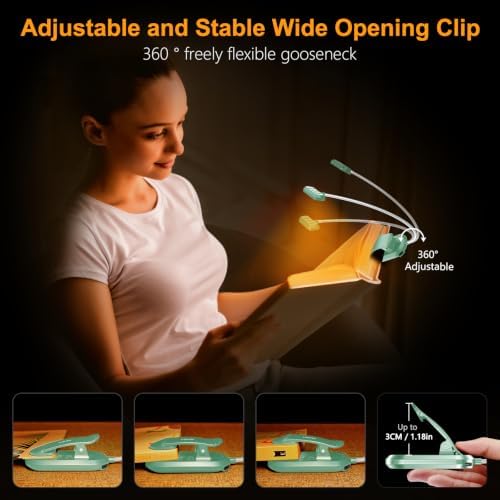 Gritin Rechargeable Book Light for Reading in Bed with 19 LED