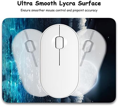 Dapesuom Small Mouse Pad, 6 x 8 Inch Thick Rubber Premium-Textured Non-Slip Portable & Washable Mini Mouse Mat for Women Wireless Laptops Keyboard Tray Gaming Work Computer Travel, Moon Over The Sea