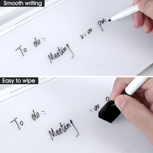Varhomax Glass Desk Whiteboard with Calculator