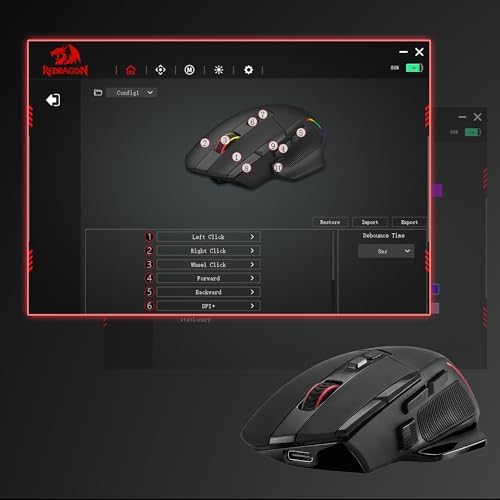 Redragon M925 PRO Wireless RGB Gaming Mouse 26000 DPI Remapping Keys