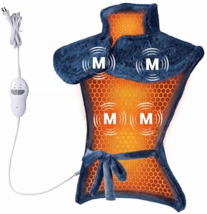 Massaging Heating Pad for Neck and Shoulders and Back, Gifts for Mom Dad