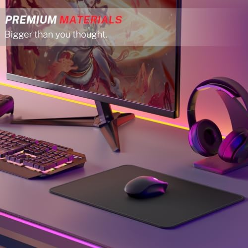 MROCO Essential Gaming Mouse Pad, 50% Expanded Size, 14 x 11 in, Black