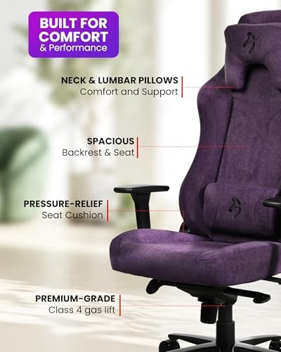 Arozzi Vernazza Gaming Chair Soft Fabric Purple