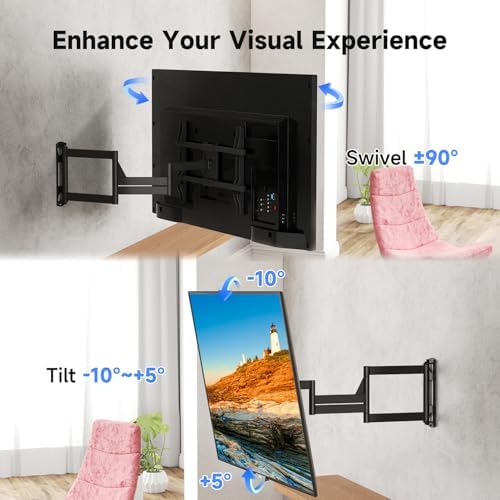 Suptek 40" Long Arm Corner TV Wall Mount, TV Mount Bracket for 32-82 in TVs