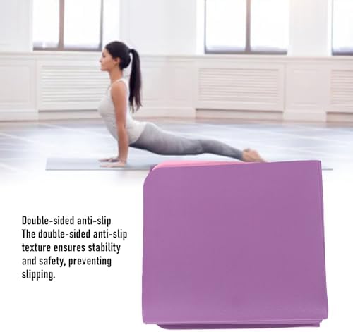 Foldable Fitness Mat, TPE Double Sided Anti Slip Workout Mat, Lightweight Portable Cushion for Yoga Dance Pilates Stretching At Home Office Travel Indoor Outdoor
