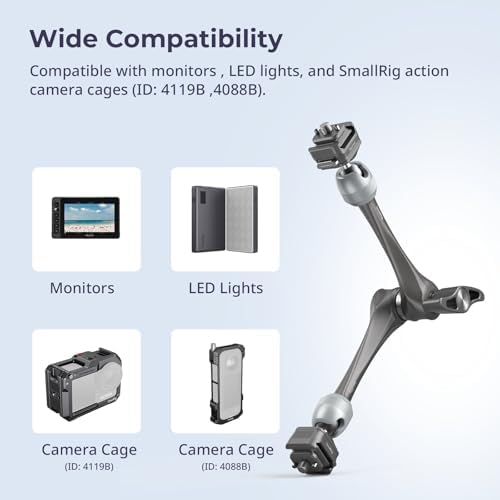 SMALLRIG 11" Rosette Magic Arm, HawkLock H21 Quick Release Structure