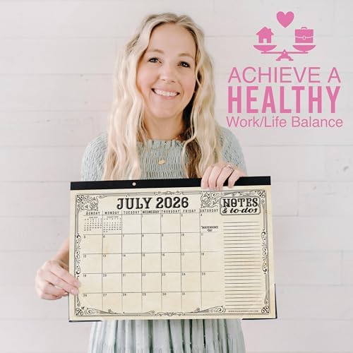 Large Desk Calendar 2026 - Desktop Calendar 2026-2027