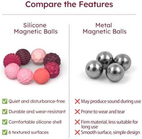 Magnetic Sensory Fidget Balls (8PCS), Weighted Magnet Balls Fidget Toys