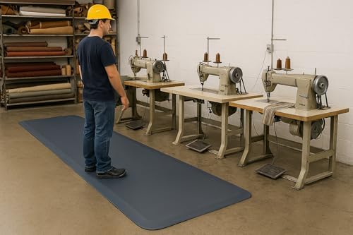 Guardian 44031050 Pro Top Indoor Anti-Fatique Floor Mat, Rubber, 3'x10', Grey