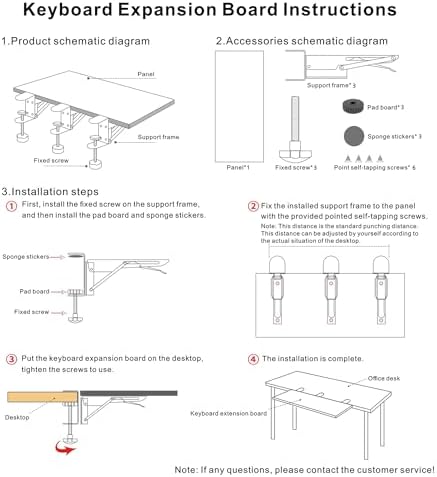 Desk Extender 24‘’ x 12 Inch Foldable Table Extension Folding Wall Table Keyboard Extender for Desk Clamp-on Shelf for Dorm Bunk, Office, Kitchen Bar, RV Countertop, Laundry Room (Black)