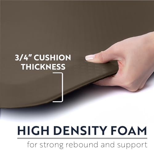 KANGAROO Cushioned Anti Fatigue Kitchen Mats for Floor, 20x48 Cappuccino