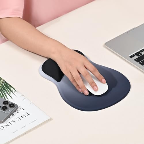 EooCoo Mouse Pad with Gel Wrist Rest, Ergonomic Mousepad Wrist Alignment