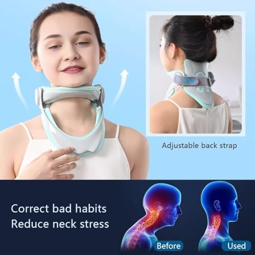 Neck Brace for Neck Pain and Support, 360° Adjustable Neck Traction Device