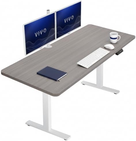 VIVO Dark Gray 60 x 24 in Standing Desk, DESK-KIT-1W6G