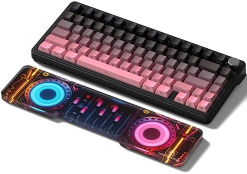 Punk Acrylic Keyboard Wrist Rest - Compact 60% Keyboard- Mechanical Keyboards Ergonomic Palm Rest for Computer Keyboard,Anti-Slip Base,Wrist Pad for Laptop,Office & Home-Easy Typing