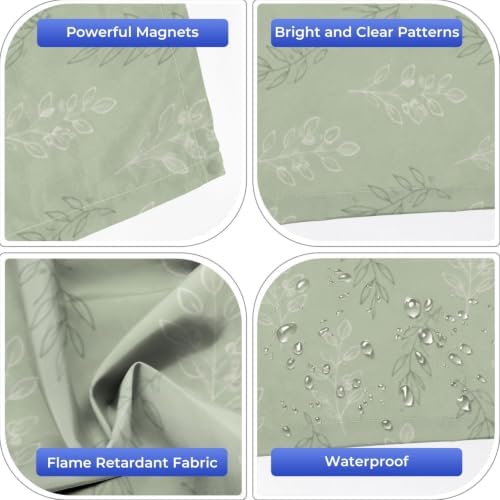 6 Pcs Fluorescent Light Covers for Ceiling Lights Botanical floral leaves Magnetic Light Filters Decorative for Classroom Office Hospital Home 4x2 Ft
