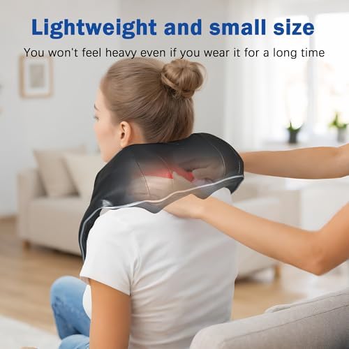 Joyset Shiatsu Neck Massager with Heat, 8-Node Kneading Massage