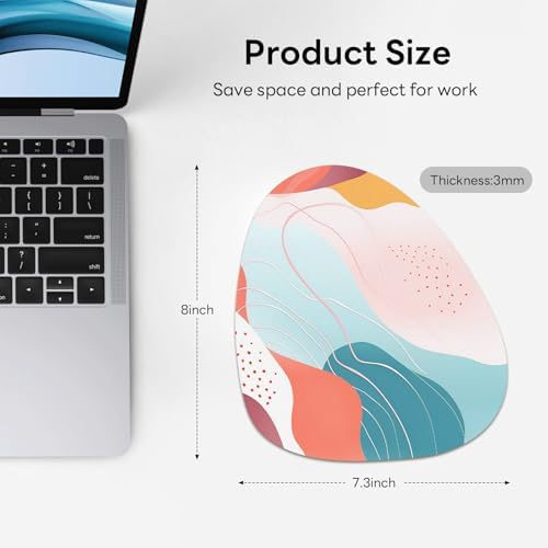Water Drop Mouse Pad 7.3x8in Non-Slip for Laptop, Sea Turtle