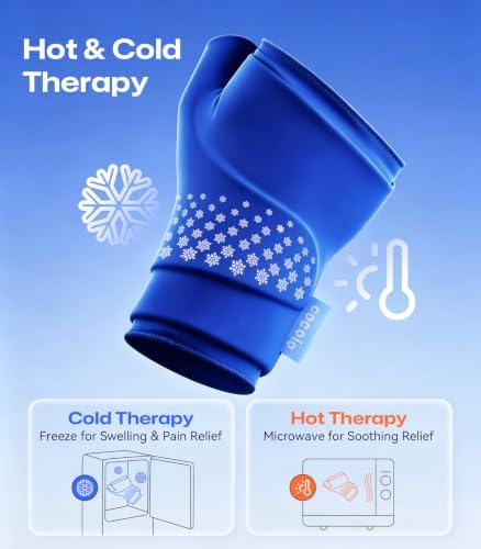 Thumb & Wrist Hot Cold Ice Pack Wrap, Fits Either Hand, Size M