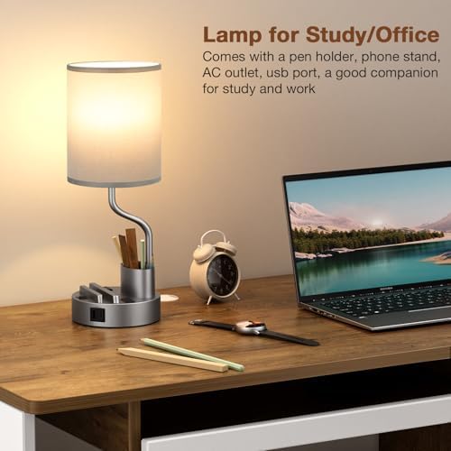 Fenmzee Bedside Lamps for Bedroom Set of 2 - Table Desk Lamp for Nightstand
