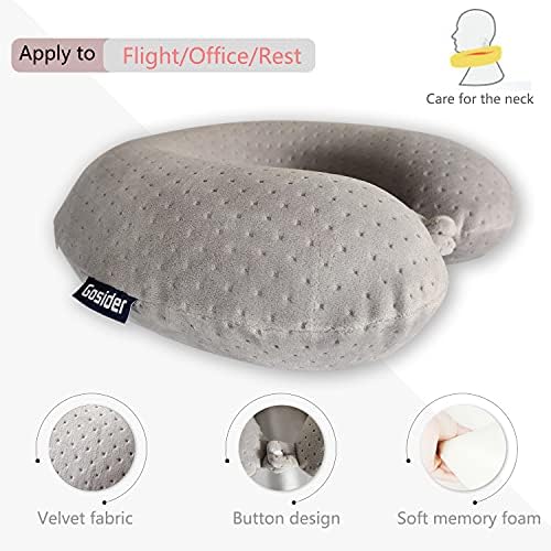 Memory Foam Travel Pillow, Comfortable Travel Neck Pillow U Shape, Support Neck and Head to Relieve Fatigue, Portable Neck Pillow Suitable for Planes, Trains, Self-Driving Cars
