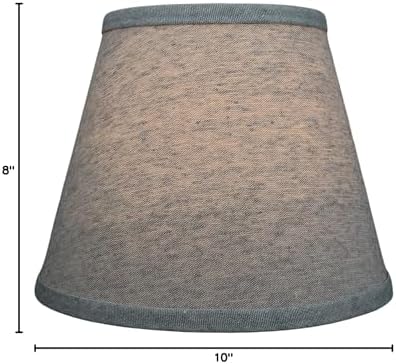 FenchelShades.com Lampshade 6" Top Diameter x 10" Bottom Diameter x 8" Slant Height 6x10x8" with Spider Attachment Diameter 0.4 Inch for Lamps with a Harp (Couture Steel)