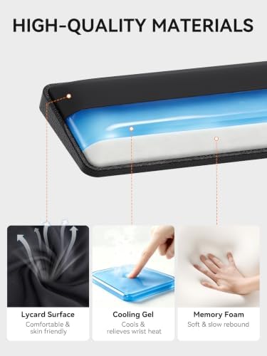 TopMade Cooling Gel Mouse Wrist Rest, Ergonomic 7.87-in Wrist Support