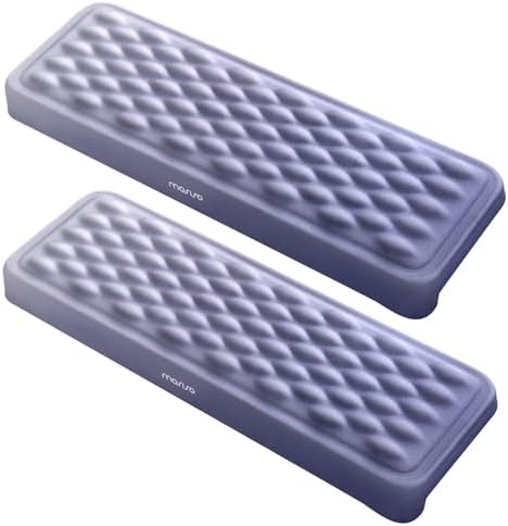 MOSISO 2 Pcs Arm Rest for Desk, L-Shaped Desk Elbow Pad for Desk, Purple