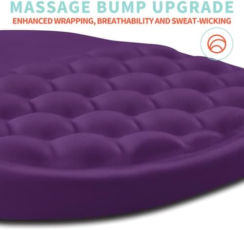 Ergonomic Mouse Pad Wrist Support with Memory Foam Massage Bulge, Carpal Tunnel Pain Relief Mousepad Wrist Rest for Mouse(12x8 inch, Deep Purple)