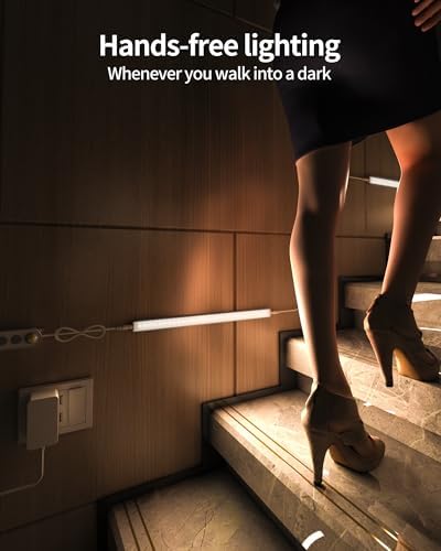 Motion Sensor Dimmable Under Cabinet Lighting, 6000K 12-inch 2 Pack