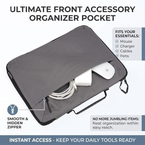 Laptop Sun Shade Folds to Computer Sleeve Bag, Gray